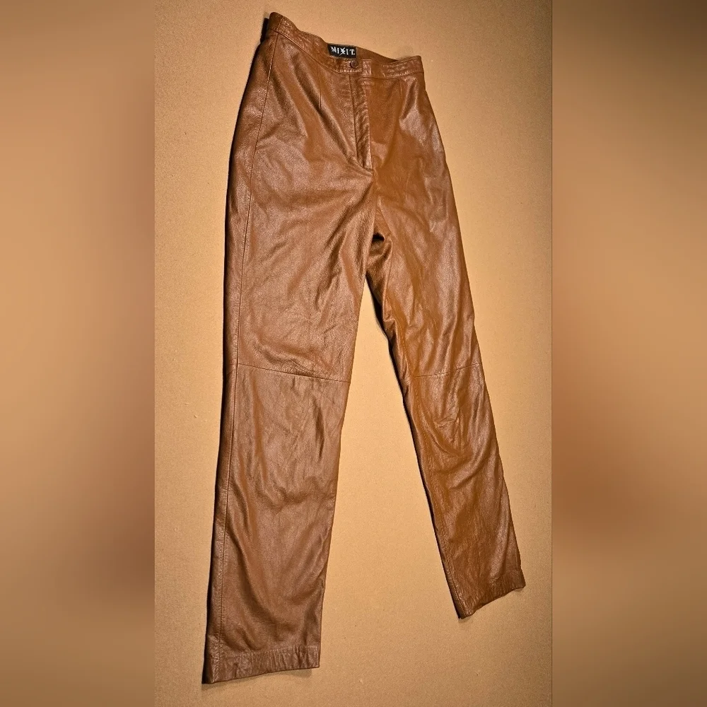 Mixit brown leather pants - Picture 1 of 7